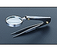 Lupen-Pinzette, 80 mm lang, mit Glaslinse aus der Kategorie Pinzetten