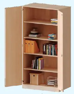 Schrank, 5 OH, 2 Türen, abschließbar, B/H/T 100x190x40cm aus der Kategorie Klassen & Schulschränke