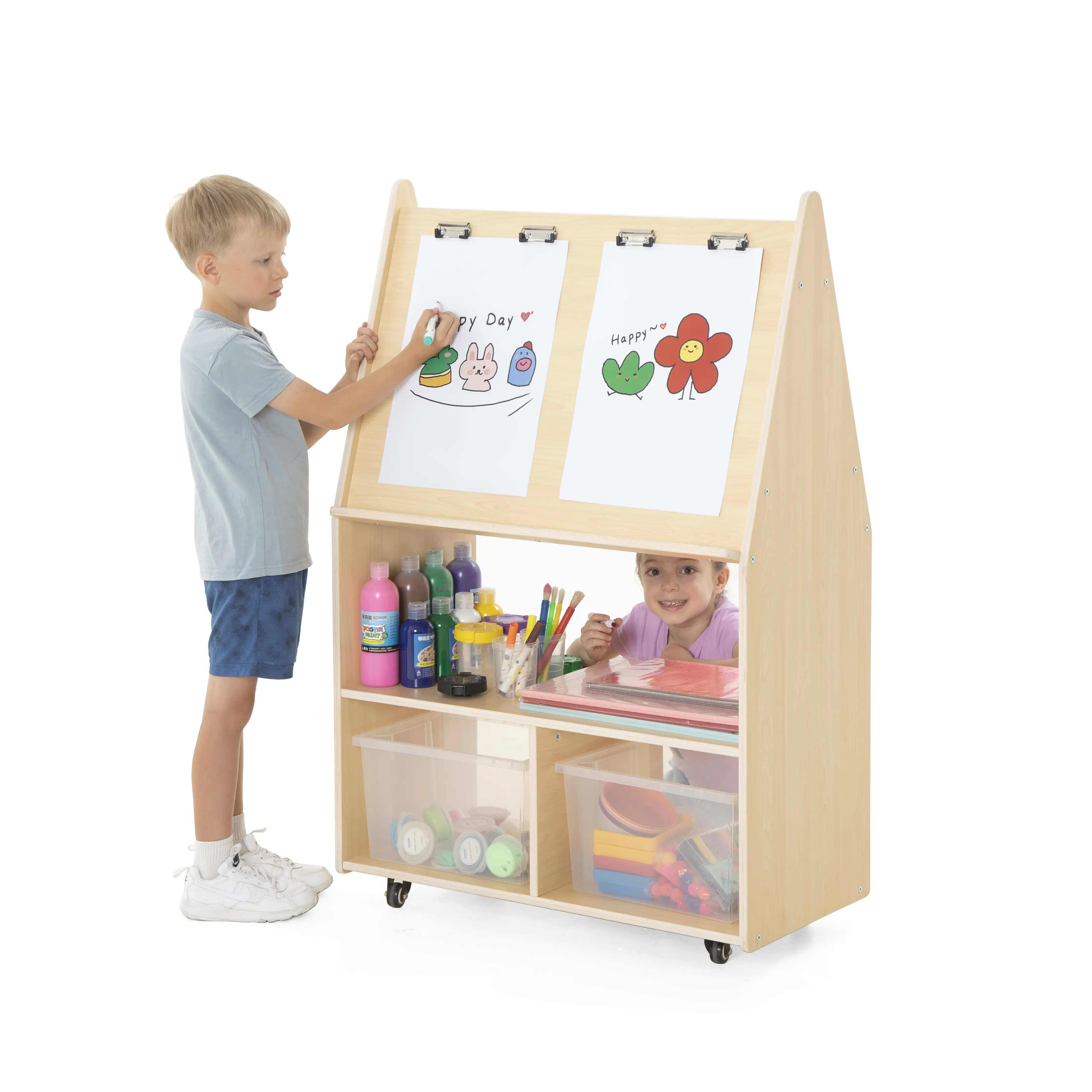 Wisdom | Staffelei mobil | 80 x 39 x 120 cm | Holz aus der Kategorie Bausteine & Spiellandschaften