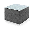 Beistelltisch quadratisch mit Glaspaltte L, 41x41 cm, Höhe 40 cm, aus der Kategorie Couch- & Beistelltische