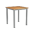 Quadrattisch,  80x80 cm (B/T), 72 cm hoch,