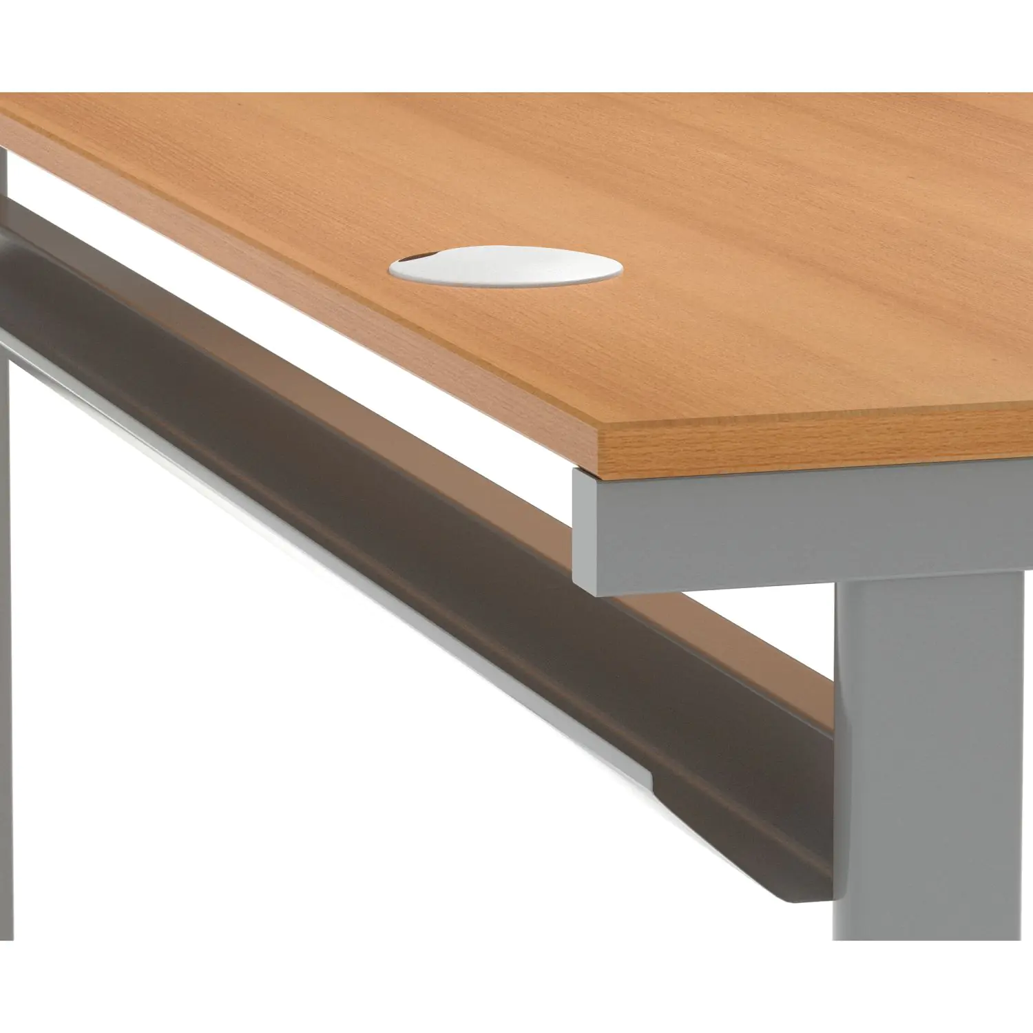 EDV-Tisch Kufenform, 120x80 cm (B/T), höhenverstellbar, offener Blechkabelkanal aus der Kategorie EDV-Tische