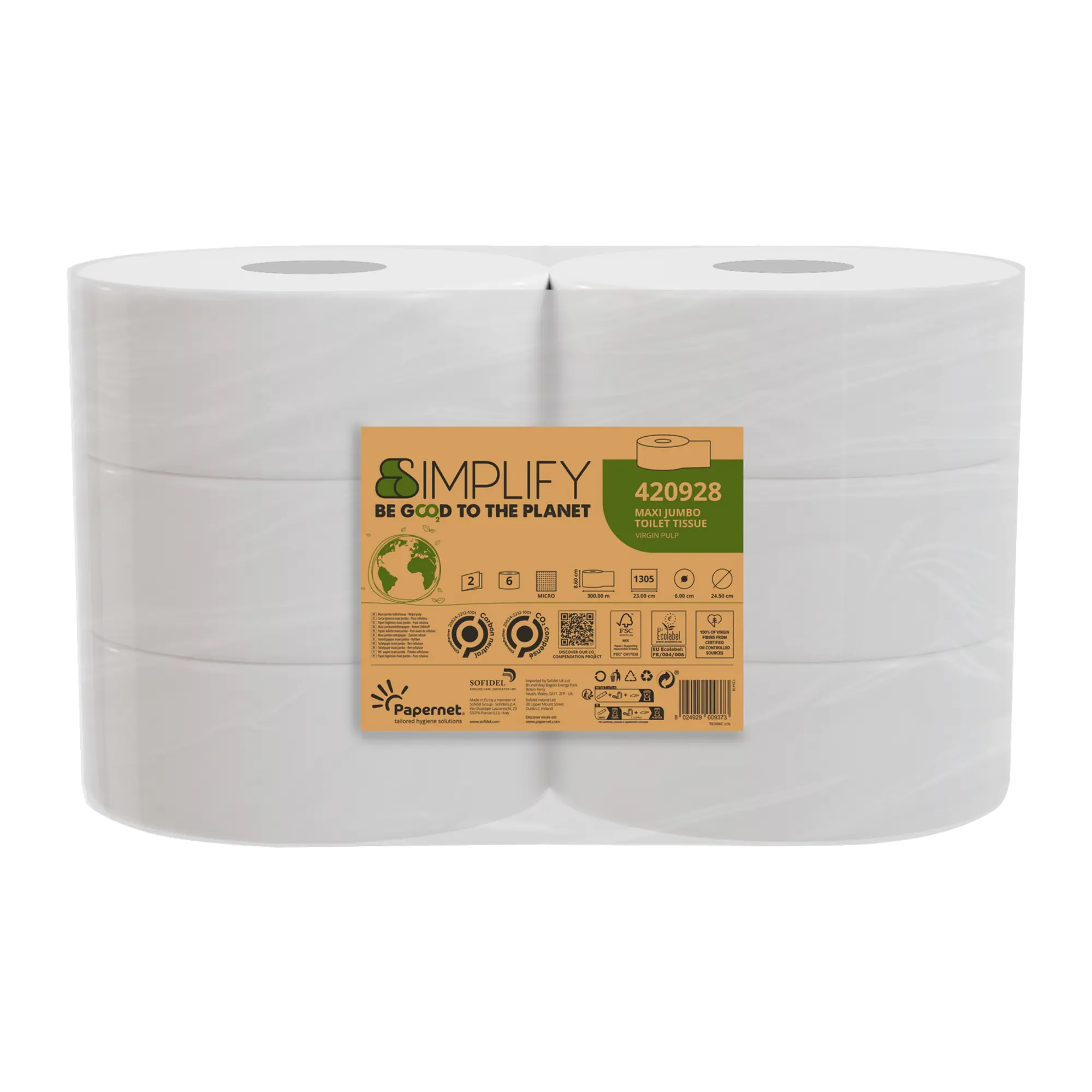 Papernet Toilettenpapier Simplify 2lg. 1.305Bl. 6St. aus der Kategorie Reinigung & Hygiene