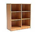 Klassenraumregal,  98 cm hoch,  94x40 cm (B/T),  6 Fächer, 2-spaltig aus der Kategorie Klassenraumregale HOLZ