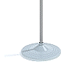 Tellerfuß-Stativ, für Stellwände, Höhe 200 cm,