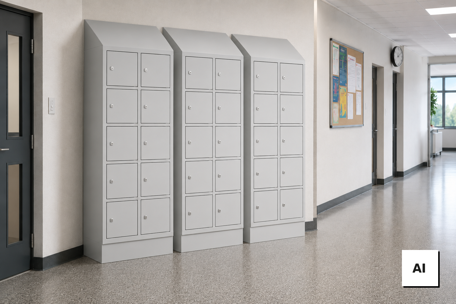 Fächerschrank 4 Abteil à 6 Fächer, 1950x1225x500 mm (HxBxT), 1,5mm Material mit zusätzlichen  aus der Kategorie Funktionale Schränke