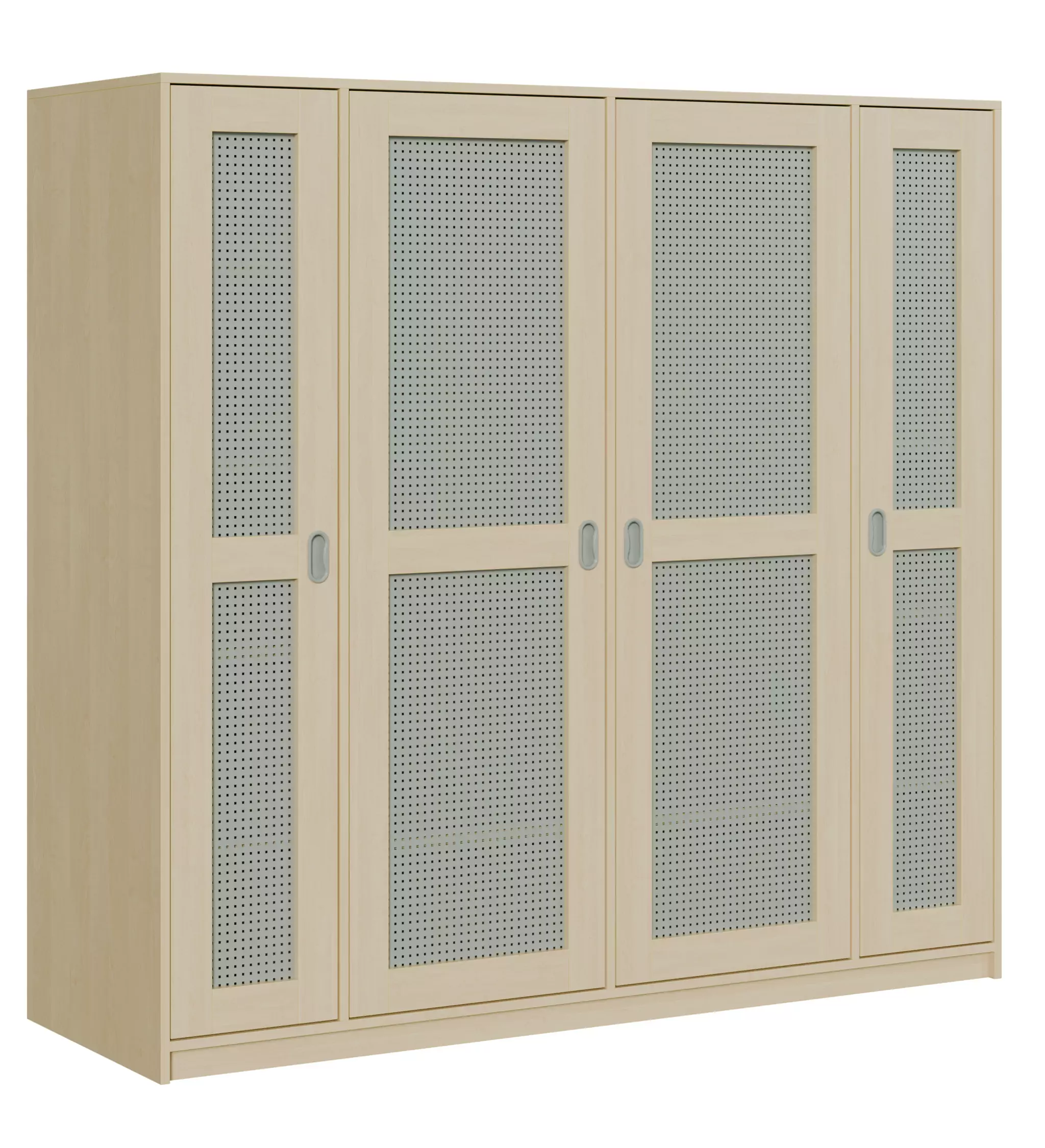 Liegepolsterschrank für 10 Liegepolster mit Lochblechtüren aus der Kategorie Liegepolster- + Bettzeugschränke