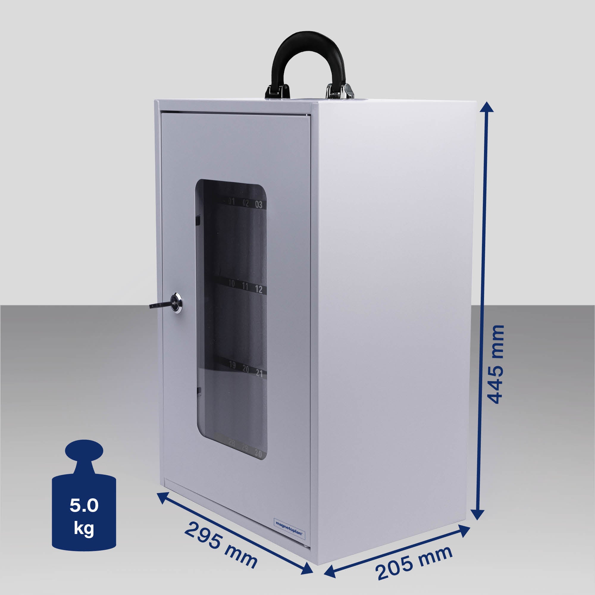 Magnetoplan Smartphone Storage Box, tragbar, Metall, für 36 Smartphones, 295 x 445 x 205 mm aus der Kategorie Smartphone Aufbewahrung