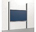 Pylonentafel, 200x120 cm, 1-flächig, höhenverstellbar, Stahlemaille blau aus der Kategorie Pylonentafeln