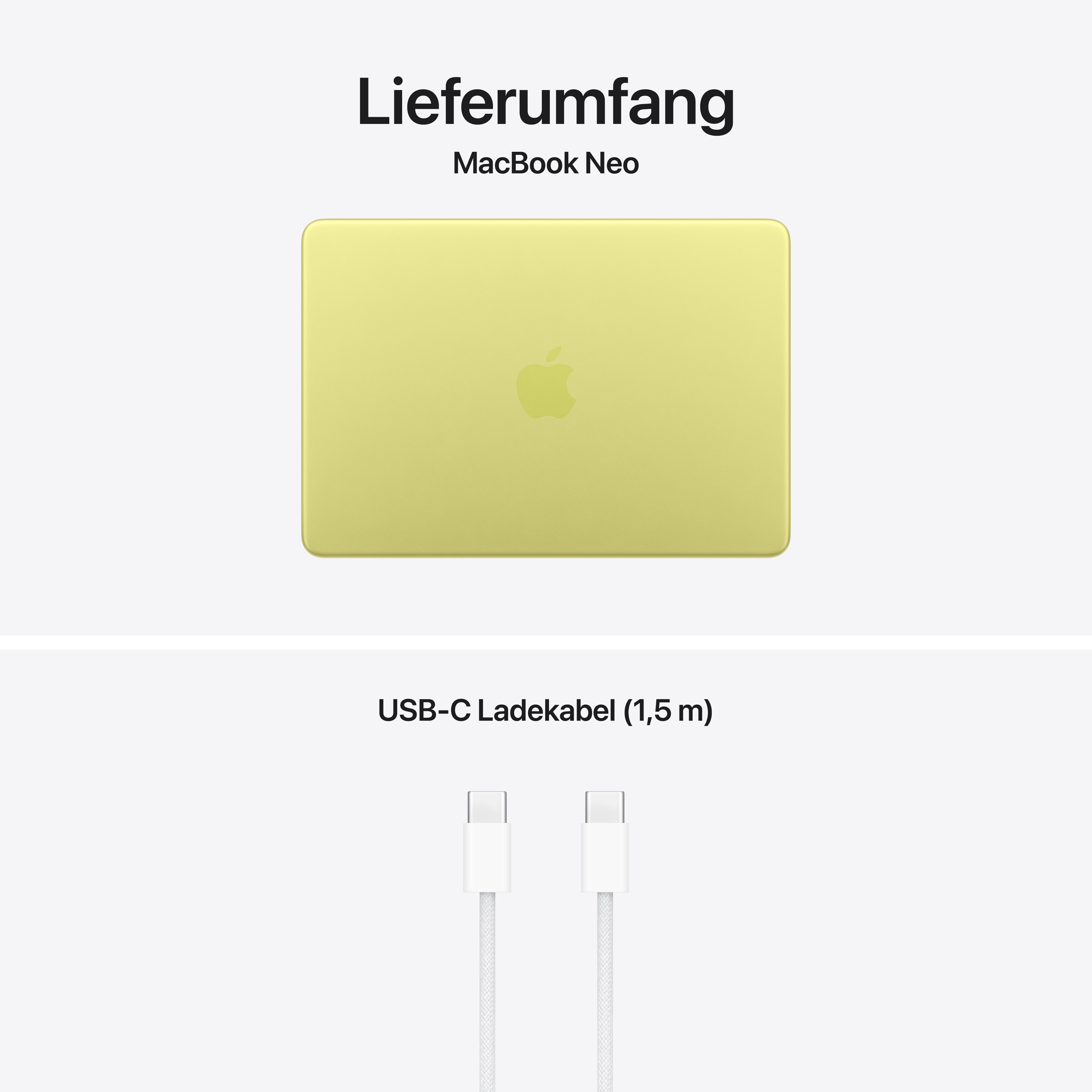 Apple Macbook Neo 13" | A18 pro | 8GB | 512GB | Touch ID | Zitrus aus der Kategorie Notebooks