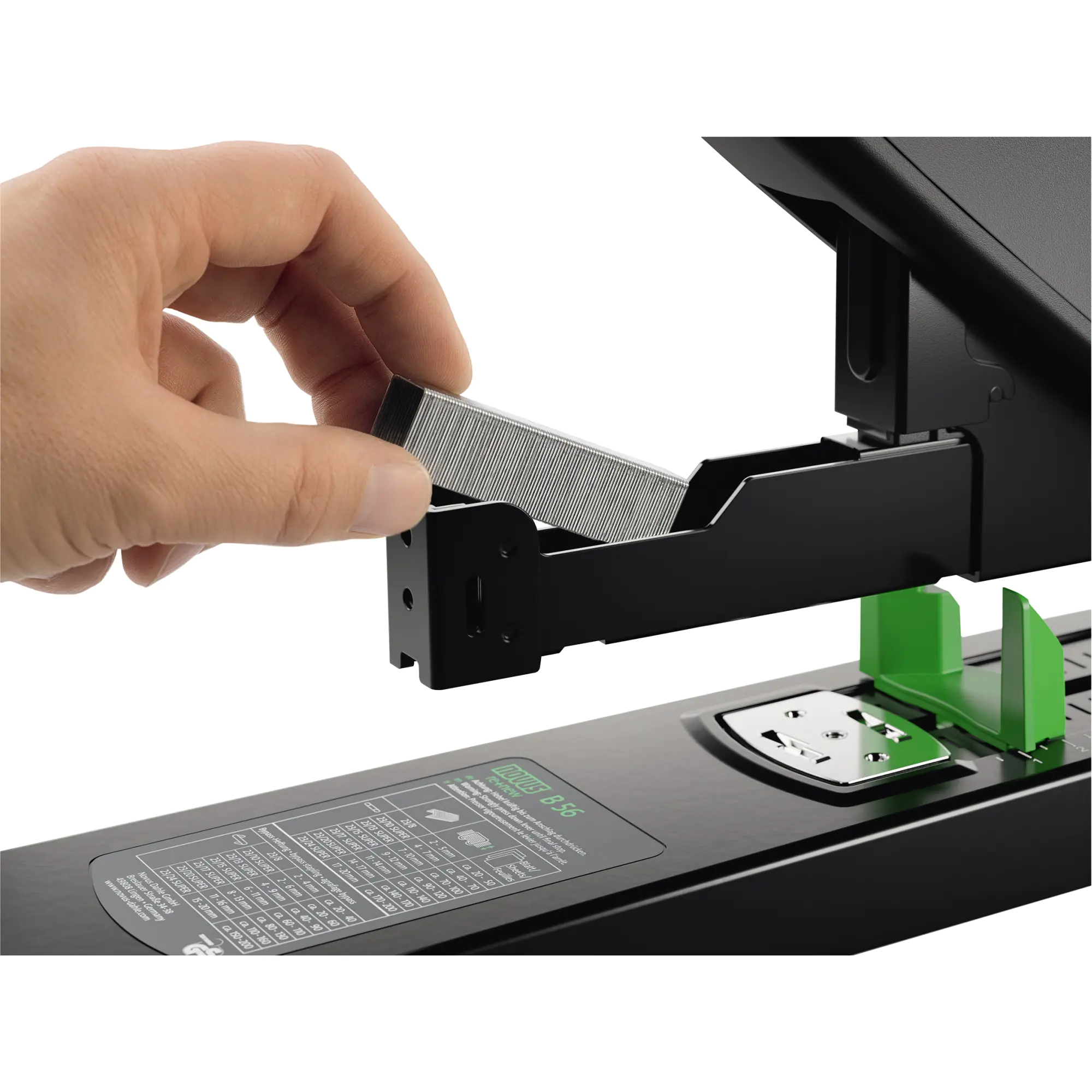 Novus Blockhefter B56 re+new bis 200Bl. schwarz aus der Kategorie Heftgeräte