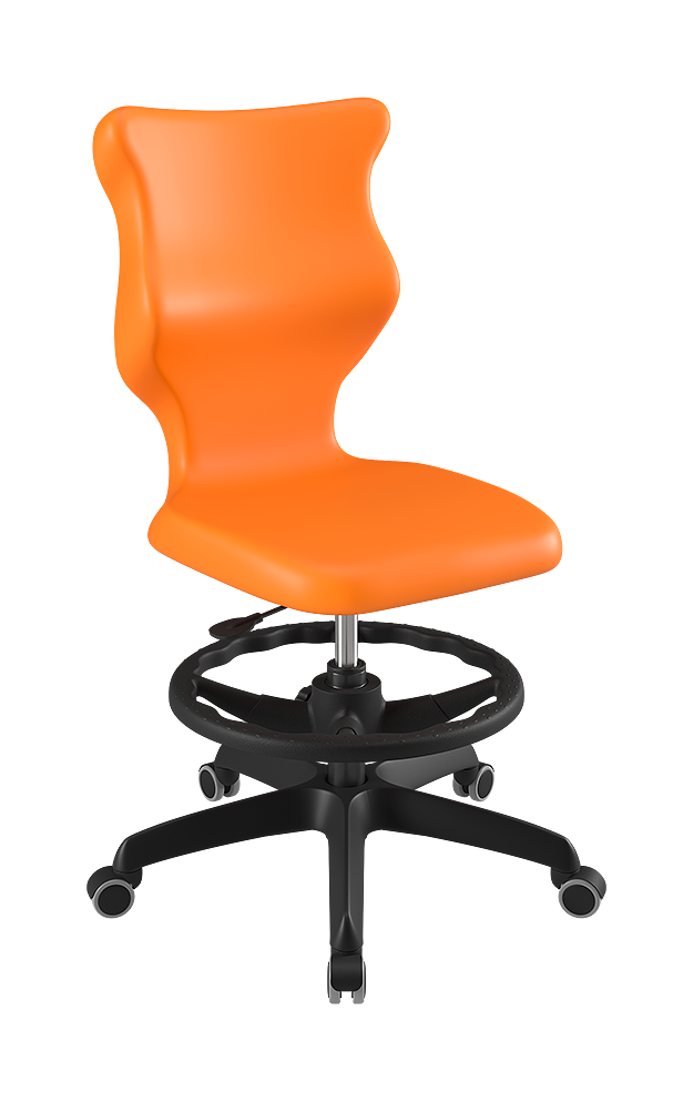 Drehstuhl mit hoher Rückenlehne, höhenverstellbar mit Gasfeder, ergonomische Kunststoffschale aus der Kategorie Bürodrehstühle