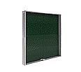 Info-Wandvitrine,  70 cm hoch, 70x5,0 cm (B/T), Rückwand: Stahl grün