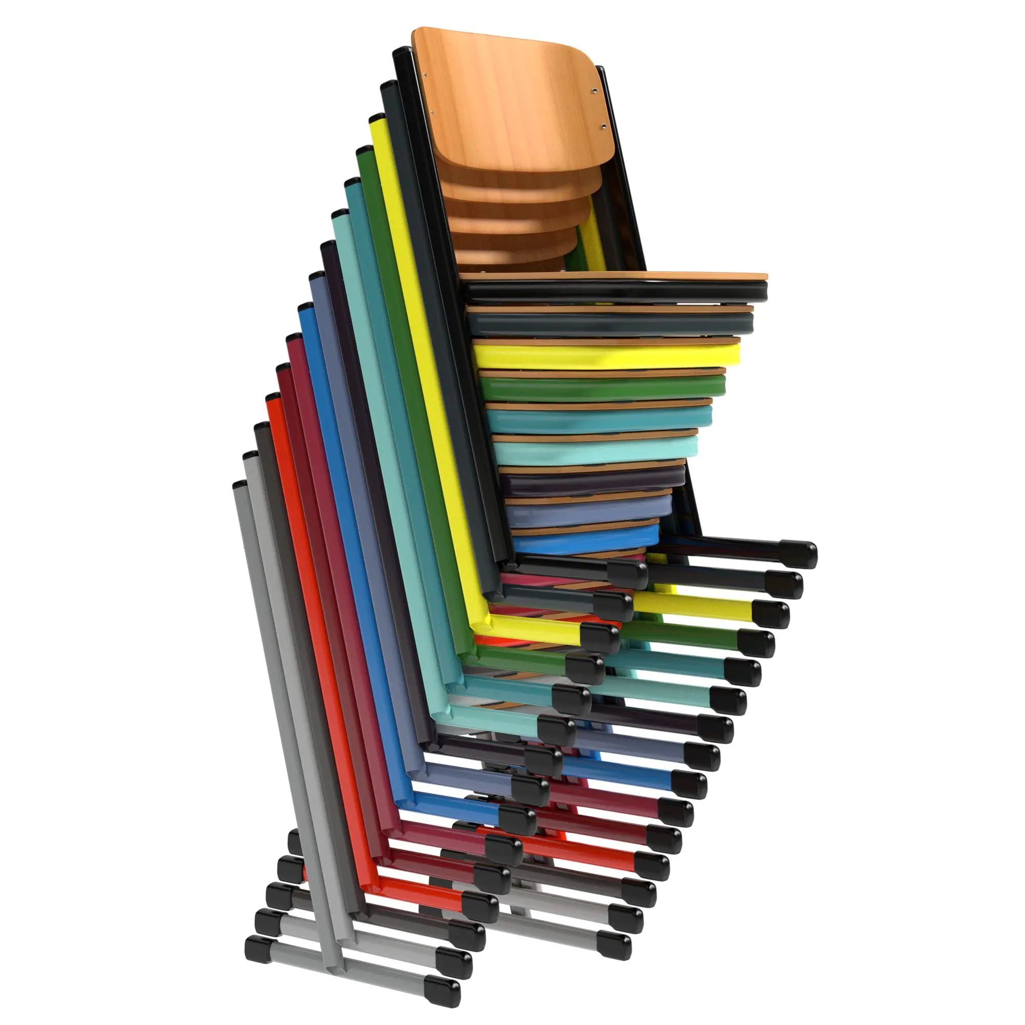 Schülerstuhl, geschlossener Sitzträger, T-Fuß, aus der Kategorie Schülerstühle