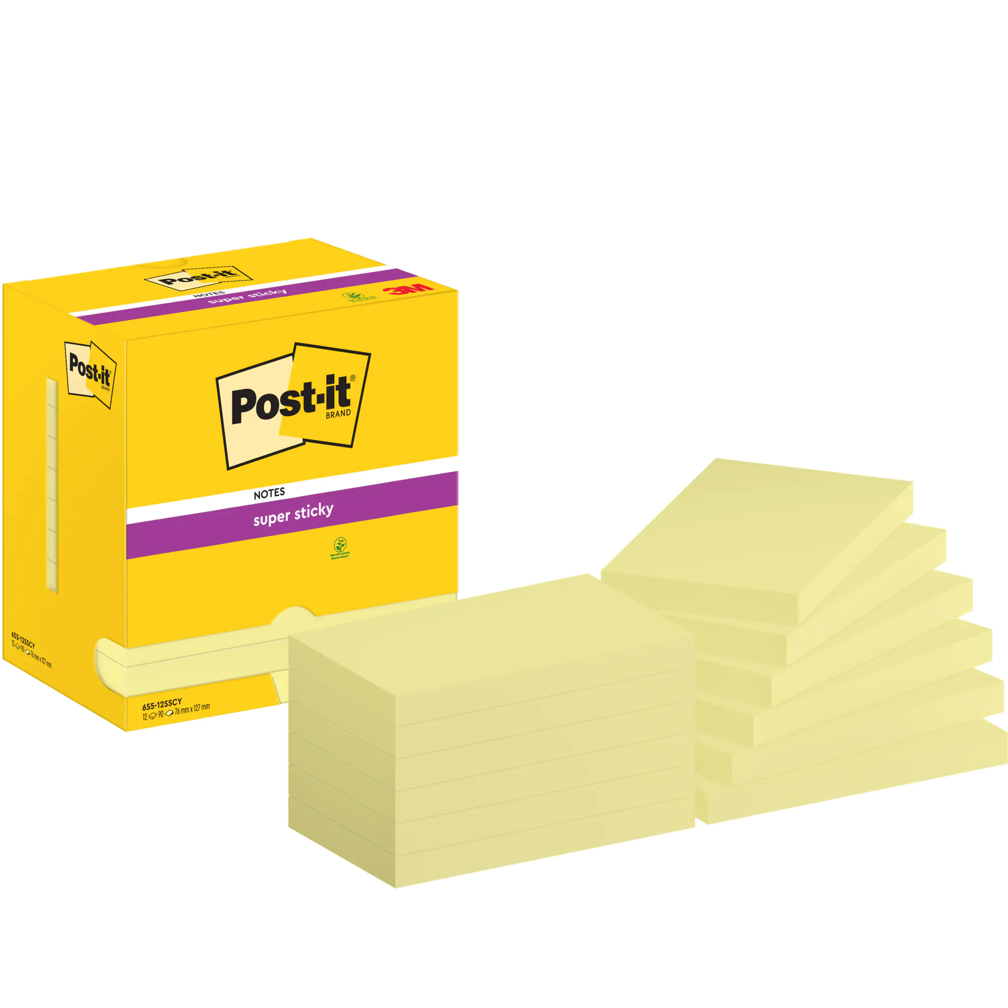 Post-it Haftnotiz Super Sticky 127x76mm ge 12x90Bl aus der Kategorie Haftnotizen & Notizzette