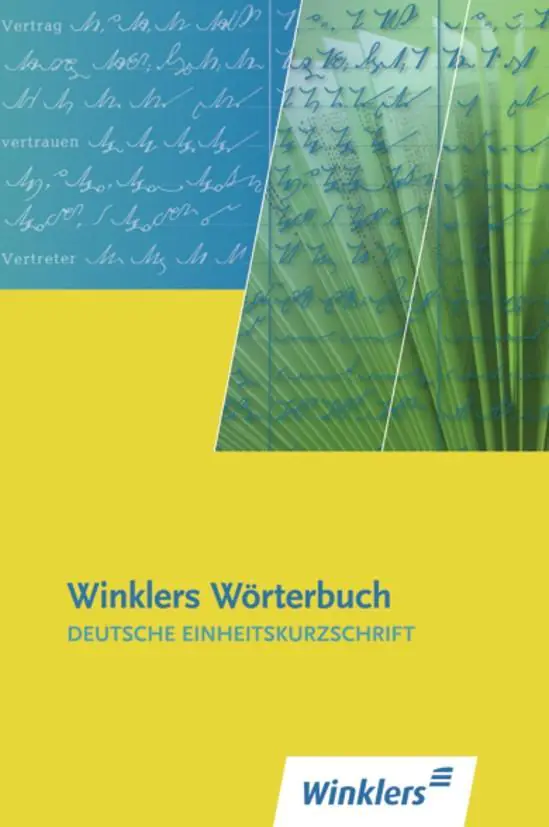 Winklers Wörterbuch - Deutsche Einheitskurzschrift aus der Kategorie Deutsch