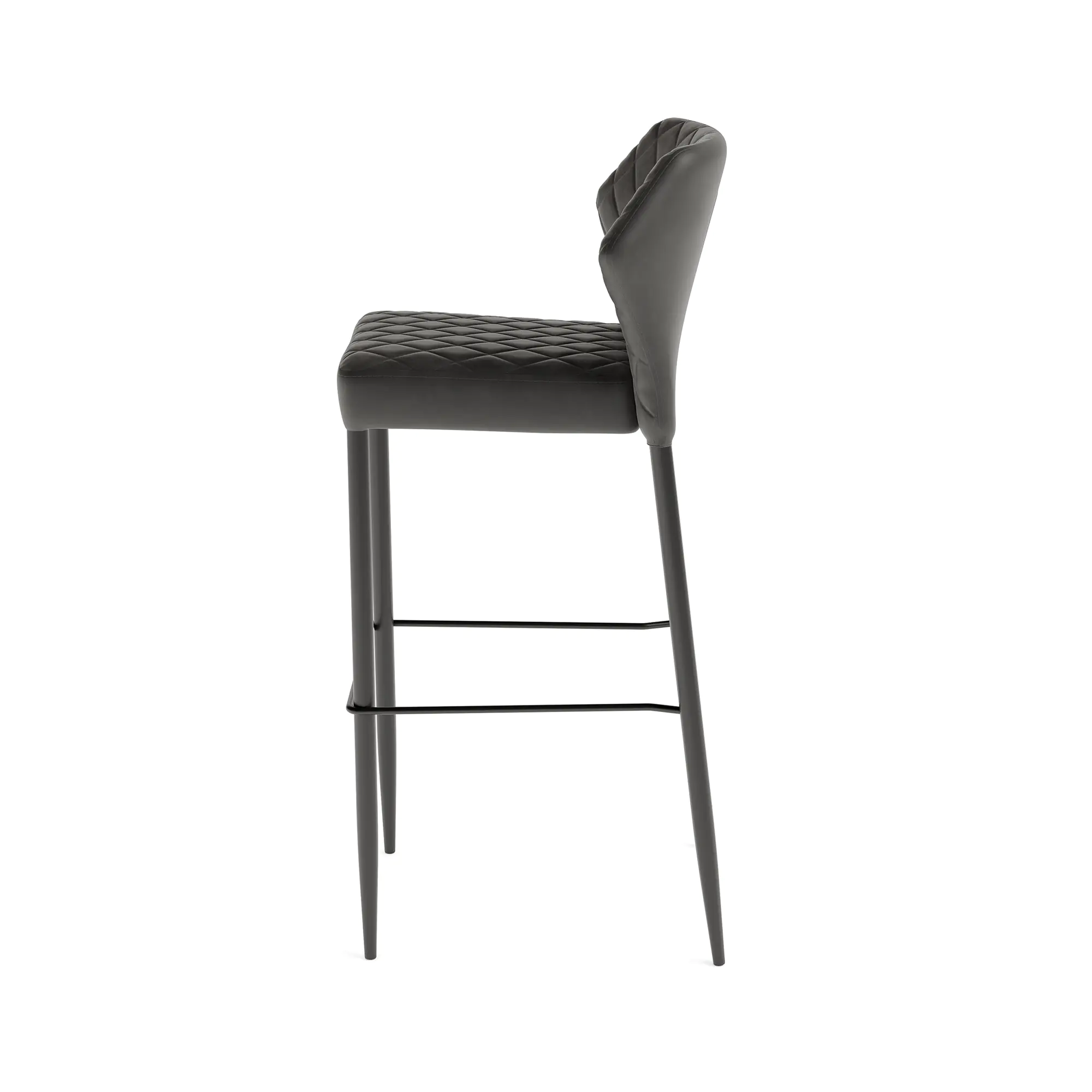 FEROS Barstuhl Louis Kunstleder schwarz 2St aus der Kategorie Hocker