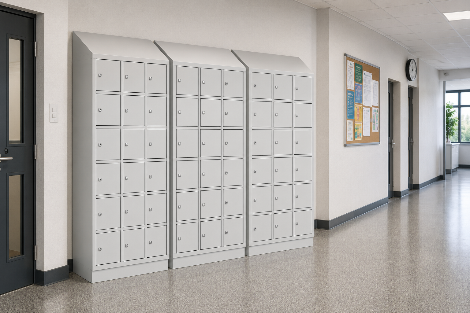 Fächerschrank 4 Abteil à 6 Fächer, 1950x1225x500 mm (HxBxT), 1,5mm Material mit zusätzlichen  aus der Kategorie Alle Produkte