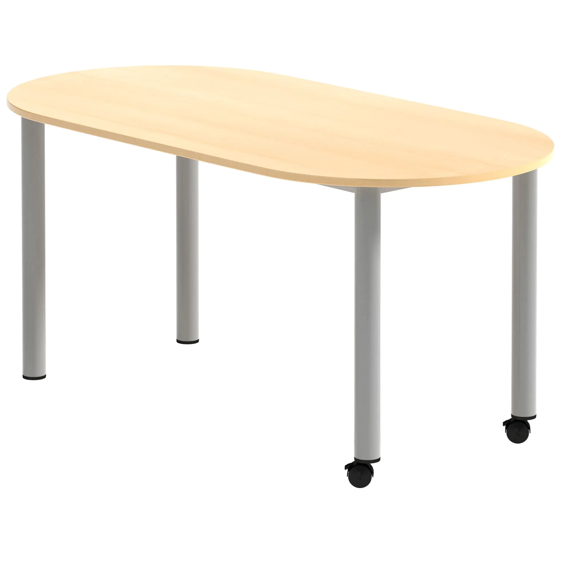 Ovaler Ergänzungstisch, 158x80 cm (BxT), fahrbar, aus der Kategorie Rundtische