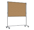 Stecktafel, 170x120 cm, beidseitig Kork-Oberfläche, inklusive Rollstativ aus der Kategorie Trennwände