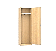 Garderobenschrank, 190 cm hoch,  60x40 cm (B/T), 1 Drehtür, 1 Teleskopstange, aus der Kategorie Garderoben-Schränke