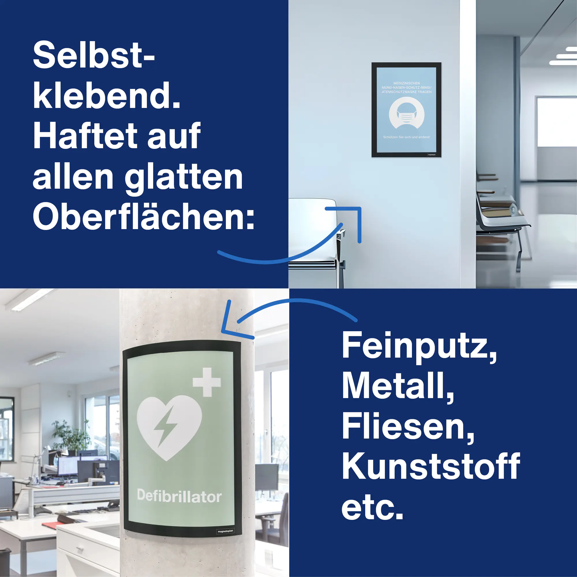 magnetoplan Rahmen magnetofix A4 sk schwarz 2St. aus der Kategorie Dokumentenhalter