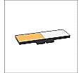 Kippmagnet für den Klassenplan einzeln, 10x30x3 mm, halb farbig / halb weiß,