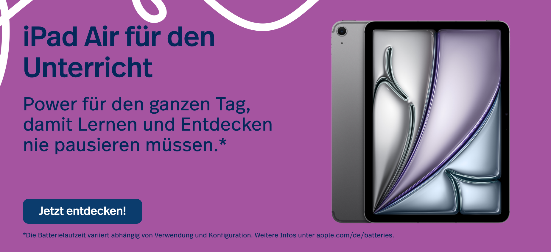 iPad Air für den Unterricht entdecken.