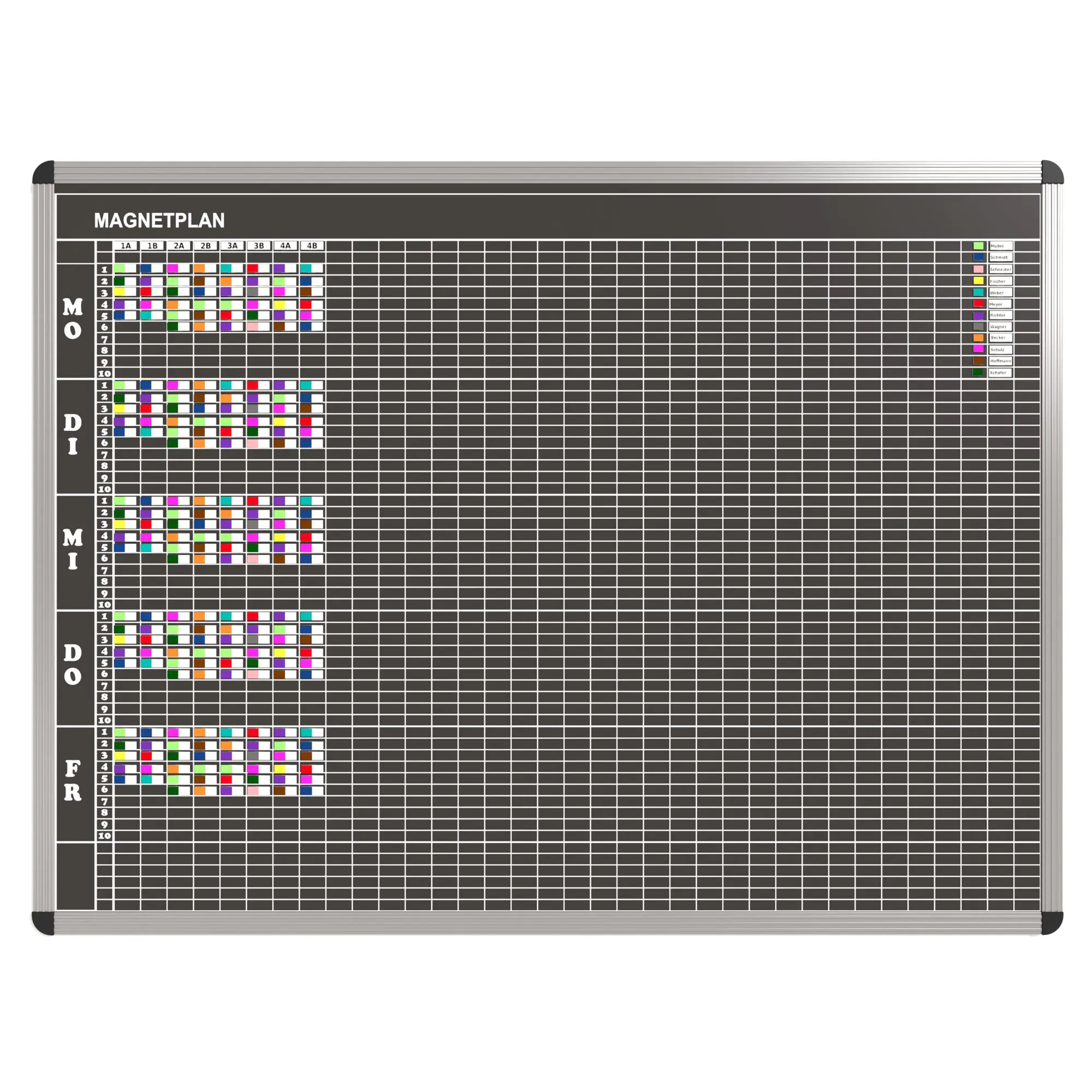 Klassen-Plantafel, 10 Stunden Mo-Fr, für 35 Klassen, 103x157 cm, aus der Kategorie Klassenplan-Tafeln 10h
