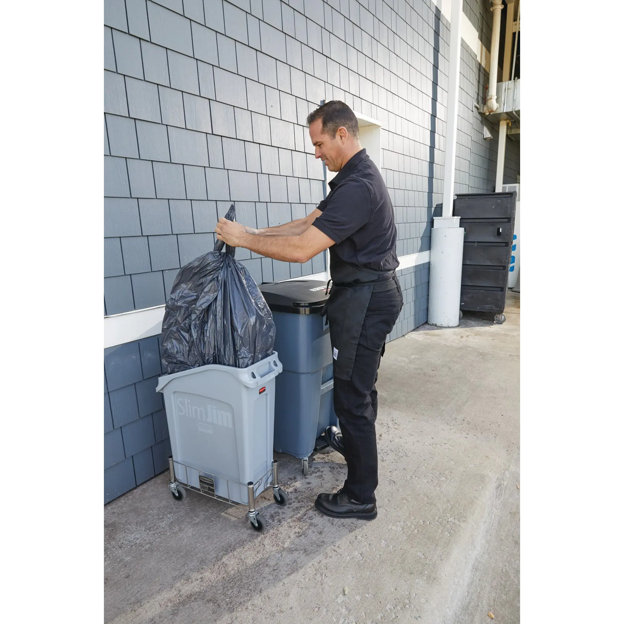 Rubbermaid Untertischbehälter Slim Jim 87l grau aus der Kategorie Abfalleimer