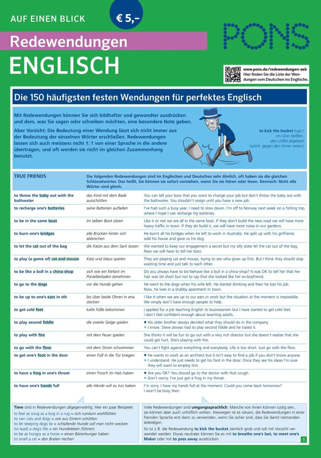 PONS Redewendungen aeB Englisch aus der Kategorie Englisch