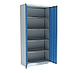 Stahl-Drehtüren-Schrank, 195 cm hoch,  95x40 cm (BxT), 4 Böden,