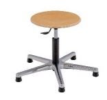 Drehhocker, Höhenverstellung durch Gasdruckfeder 306-405mm, Aluminium-Fußkreuz aus der Kategorie Hocker