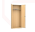 Garderobenschrank, 190 cm hoch,  80x40 cm (B/T), 2 Drehtüren, 1 Teleskopstange,