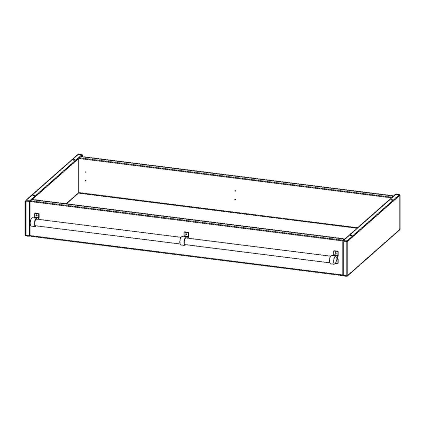 Leiterzarge zur Aufnahme einer Leiter Höhe 15cm, für 138,7cm breite und 60cm tiefe Schrankwände aus der Kategorie Schränke Zubehör