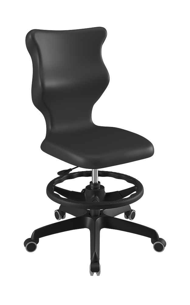 Drehstuhl mit hoher Rückenlehne, höhenverstellbar mit Gasfeder, ergonomische Kunststoffschale aus der Kategorie Bürodrehstühle