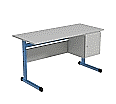 Lehrertisch, 130x65 cm (B/T), 76 cm hoch, Platte: Melamin, ABS-Kante,