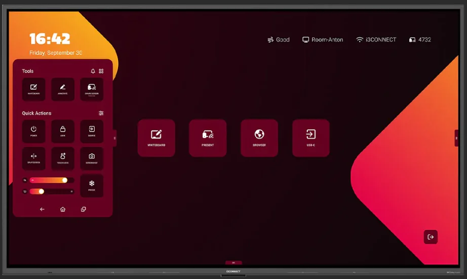 I3Connect Aspen 4 | 86 Zoll (218,44cm) | Infrarot-Touch | Android 15 EDLA | 8GB RAM | 128GB ROM aus der Kategorie Interaktive Displays