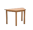 Trapeztisch, 120x60 cm (B/T), 76 cm hoch, Buche-Massivholzgestell mit gerader Zarge Wechselgleiter aus der Kategorie Trapeztische