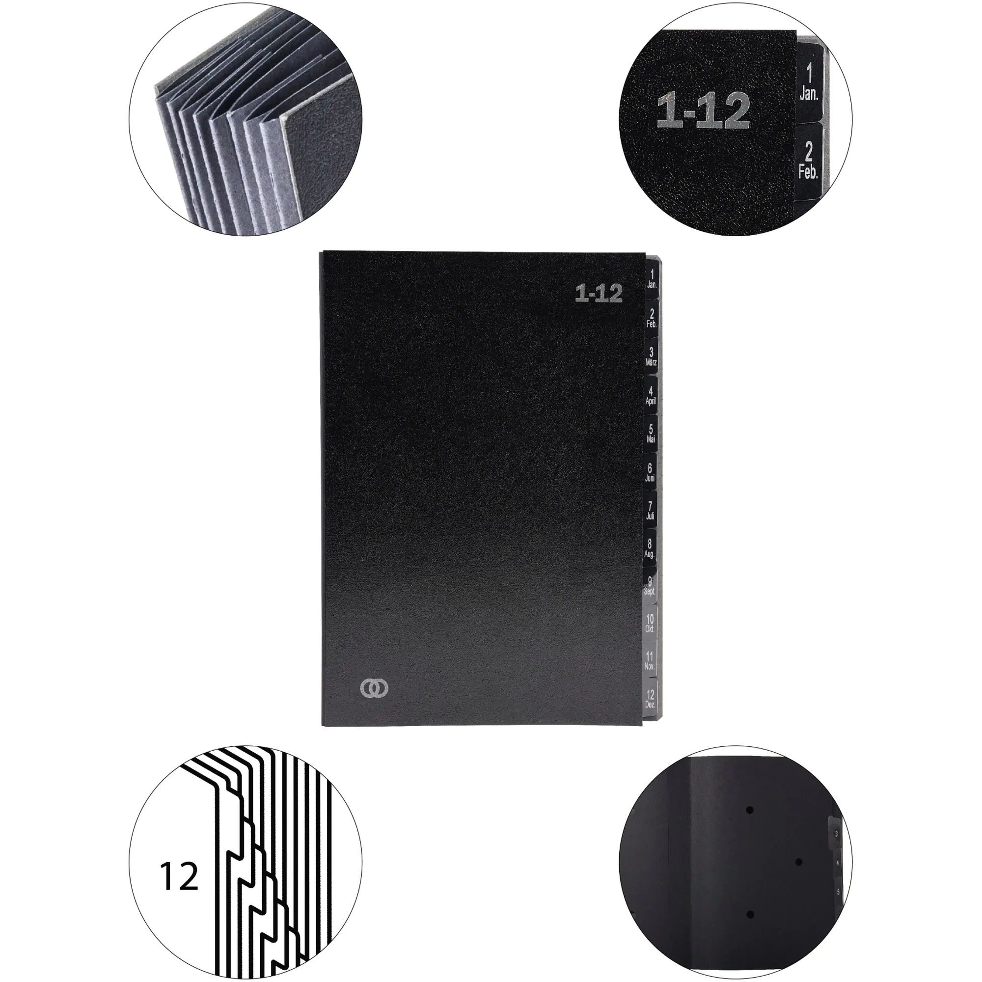 Soennecken Pultordner oeco 1-12 12tlg schwarz aus der Kategorie Mappen