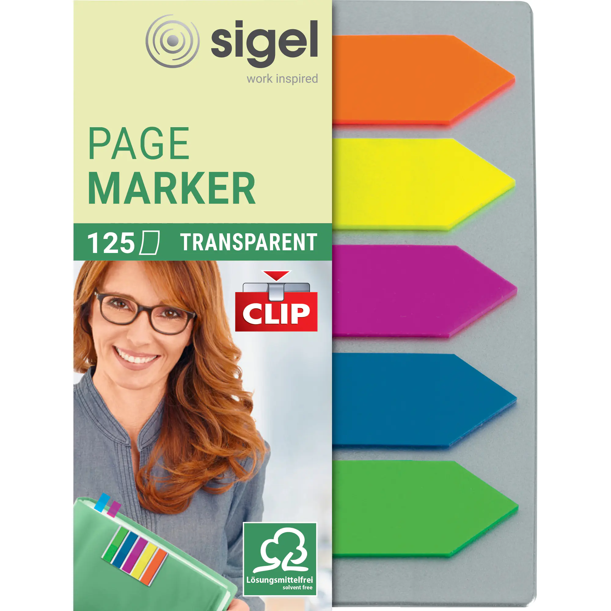Sigel Haftmarker Film 52x82mm farbig sort 5 St. aus der Kategorie Haftnotizen & Notizzette