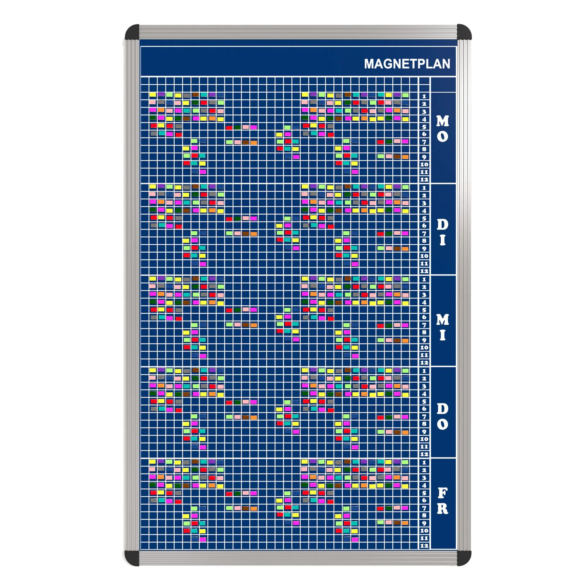 Personal-Raum-Plan, 12 Stunden, 33 Spalten, 123x77 cm,