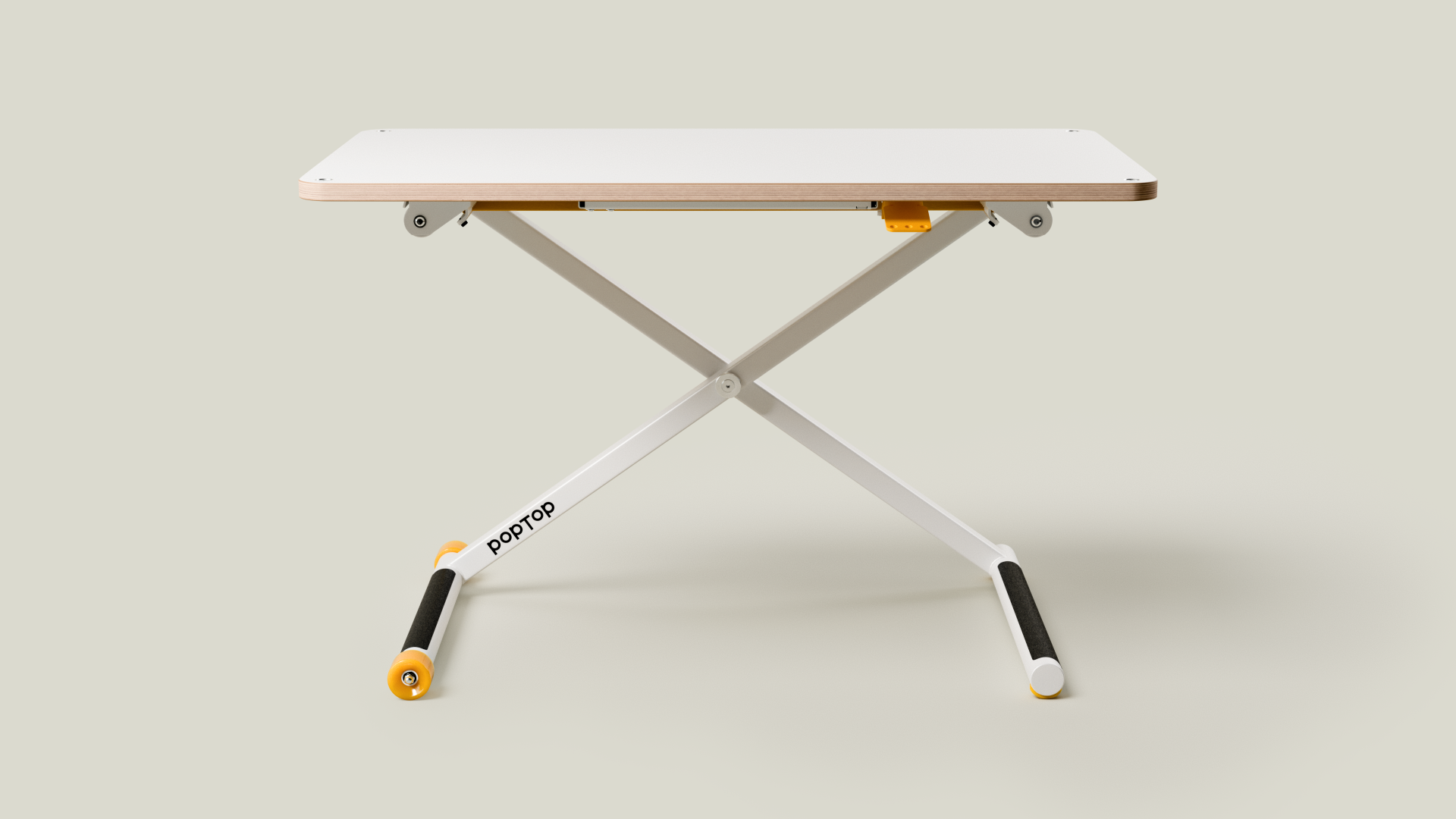 höhenverstellbarer poptop Schreibtisch 115x65cm, Höhe verstellbar 43-86cm, 25mm Melamin-Tischplatte  aus der Kategorie Tische Allgemein