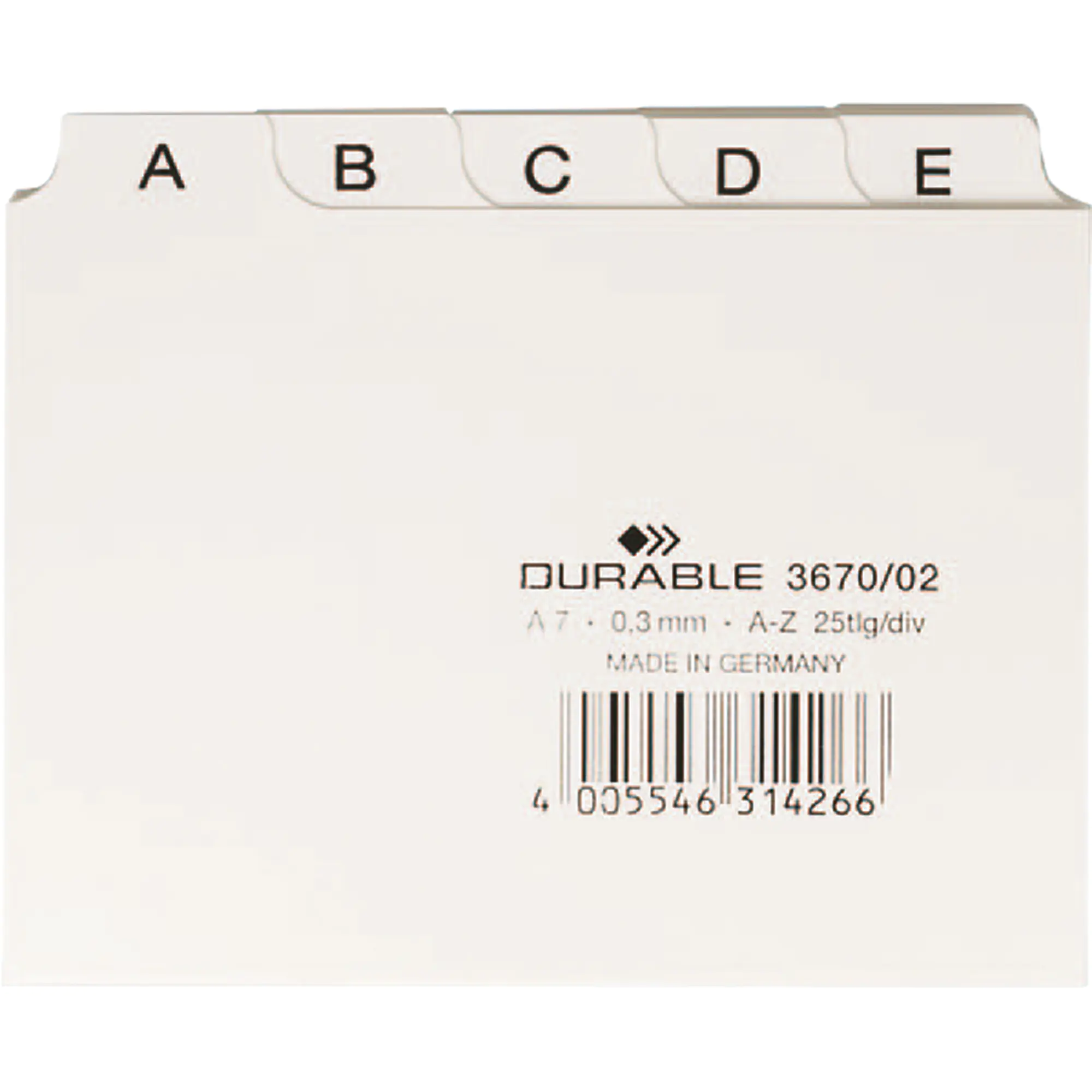 Durable Leitregister DIN A7 quer A-Z Kunststoff ws aus der Kategorie Karteiablage