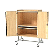 Medienschrank, fahrbar, 150 cm hoch, 100x67 cm (B/T), fahrbar, aus der Kategorie Funktionale Tische