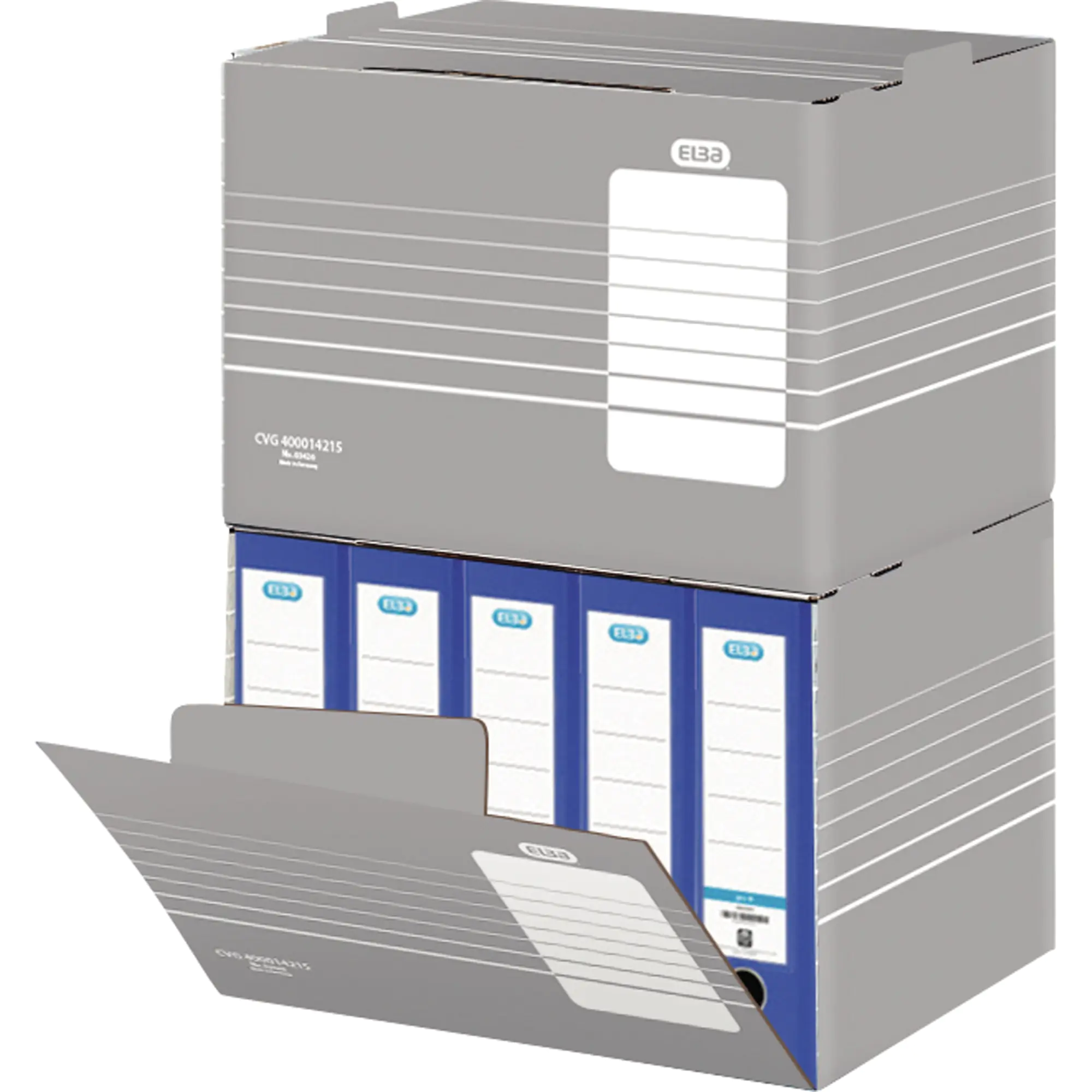 Elba Archivbox tric DIN A4 455x355x320mm Pappe gr/ws aus der Kategorie Archivierung