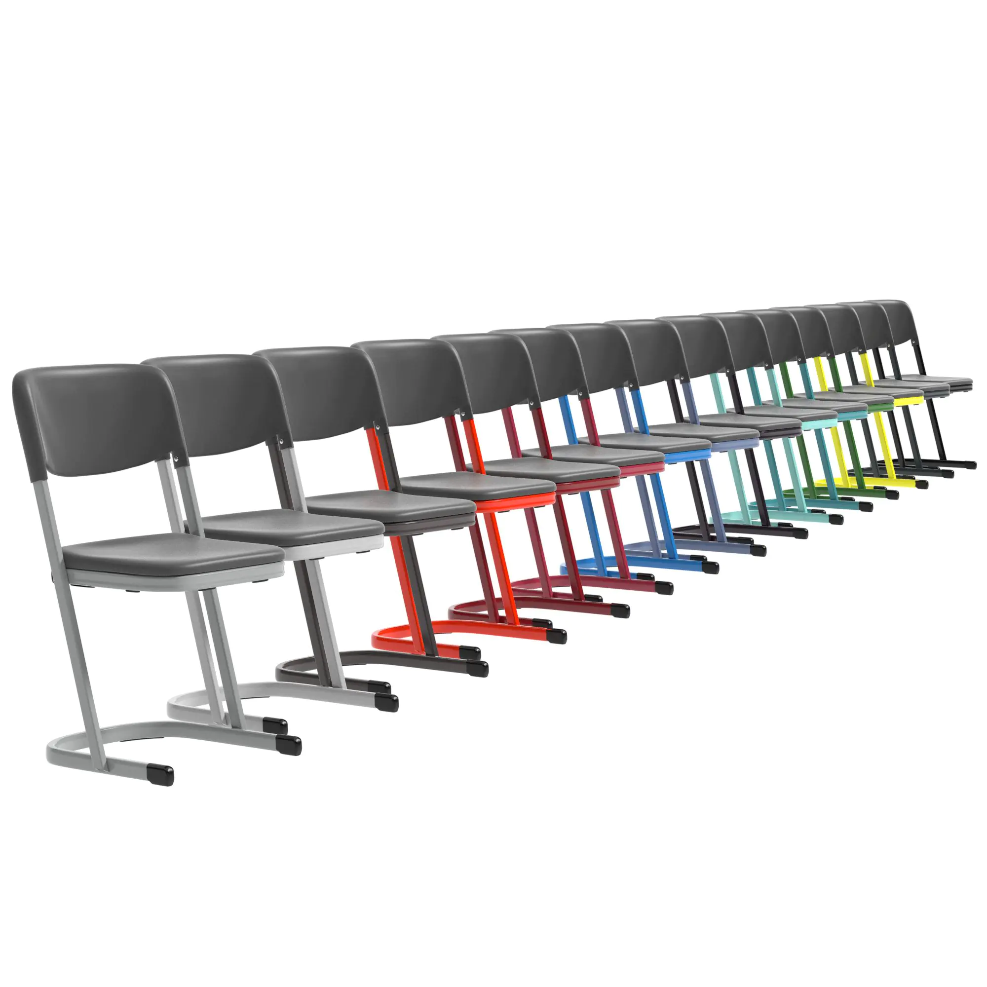 Schülerstuhl, Luftpolster, geschlossener Sitzträger, U-Form-Gestell, aus der Kategorie Schülerstühle