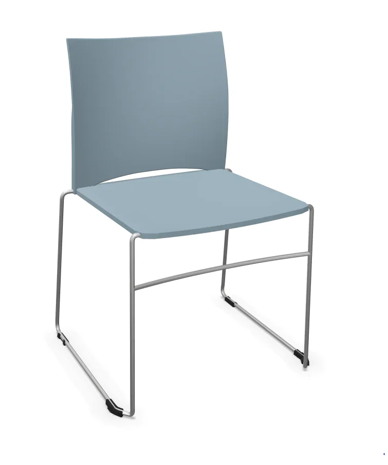 Besucherstuhl, Kufengestell, Kunststoffsitzschale aus der Kategorie Objektstühle