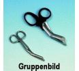 Erste-Hilfe-Schere, 19 cm, Griff mit Kunststoffüberzug, korrosionsbeständig, aus der Kategorie Erste Hilfe Mö