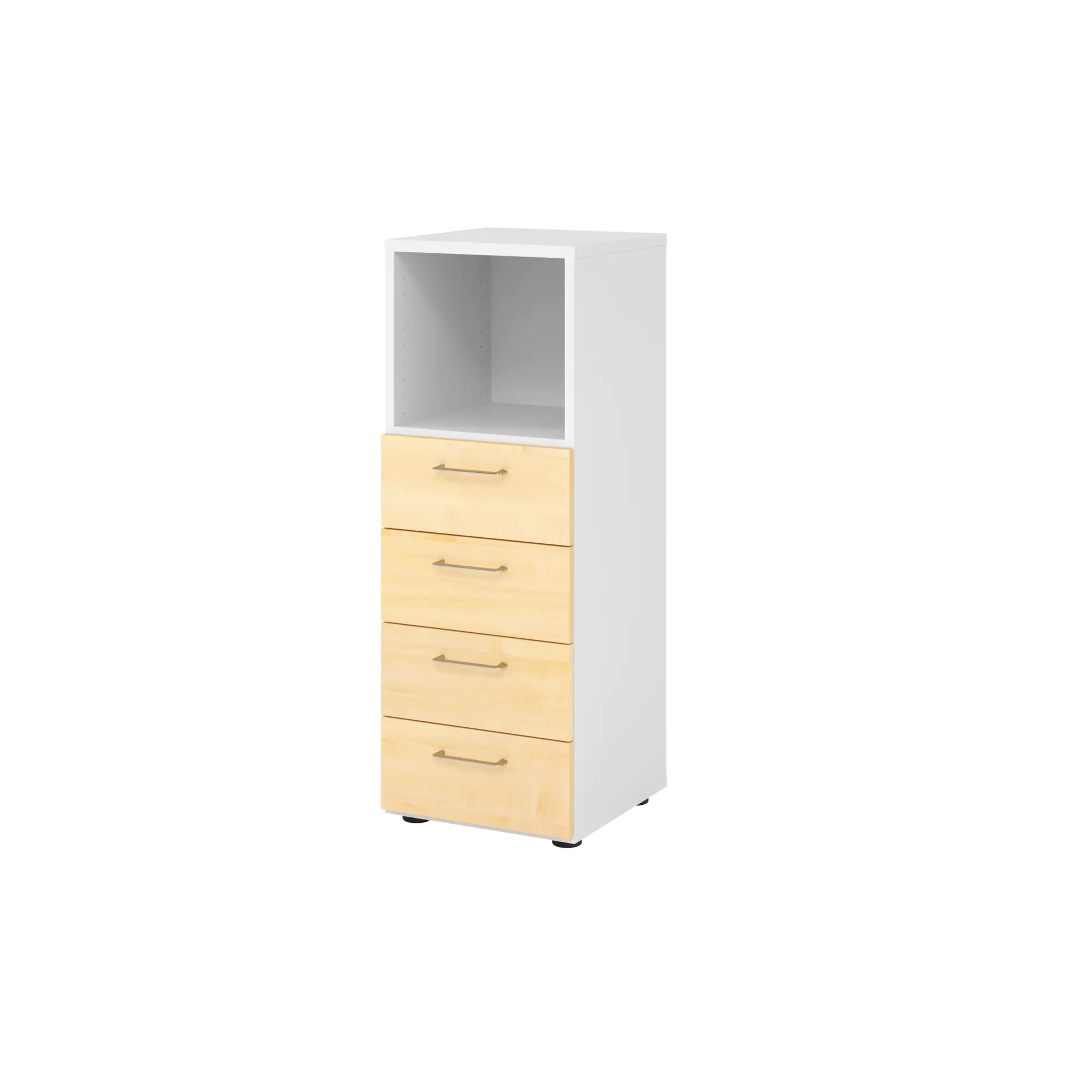 Hammerbacher Regal 3OH 4Schübe ws/Ahorn aus der Kategorie Regale